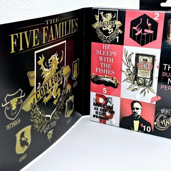 New! The Godfather Men's 12 Days of Socks Crew Socks Gift Pack - Picture 7 of 12